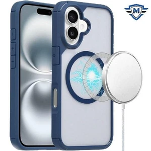 iPhone 16 - Magnetic DEFENSE Transparent Hybrid - Blau - Bild 1 von 1