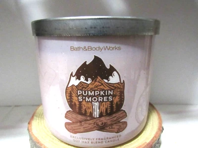 NEW Bath & Body Works Pumpkin S'Mores 3-Wick Candle 14.75 Oz FREE SHIP - Image 1 of 2