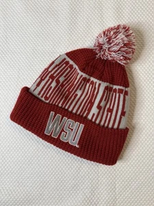 WSU Washington State Cougars Pom Pom Beanie Tossel Hat Youth - Picture 1 of 7