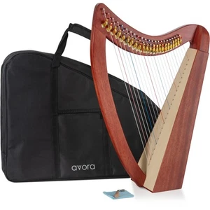 Keltische Harfe Mahagoni 23 Saiten Es-Dur Tasche Feinstimmer Nylon Avora Tasche - Bild 1 von 8