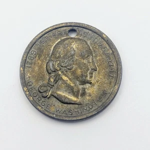 Medalla medallón moneda funeral George Washington primer presidente de Estados Unidos 1789-1797 - Imagen 1 de 2