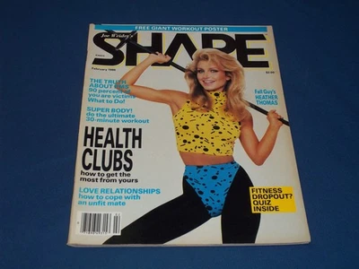 1986 FEBRUARY SHAPE MAGAZINE - HEATHER THOMAS FALL GUY FRONT COVER - H 10761 Foto 1 de 2