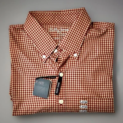 NWT Bobby Jones Shirt Performance Large Check Plaid Long Sleeve Button H2O - Image 1 of 4