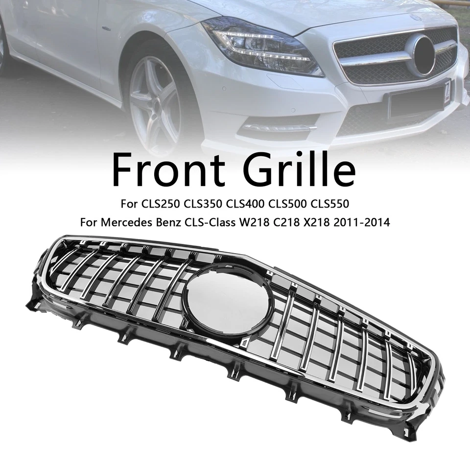 🚀Front Grill Grille Fit Mercedes-Benz W218 CLS ClS350/500/550 2011-2014 - Imagem 1 de 4