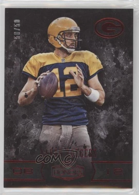 2016 Panini Honors Red /50 Aaron Rodgers #26 - Image 1 of 2