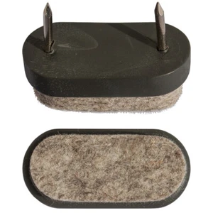 4x Filzgleiter oval Gleiter zum Nageln Holzmöbel Stühle Stuhl Nagelgleiter - Bild 1 von 3