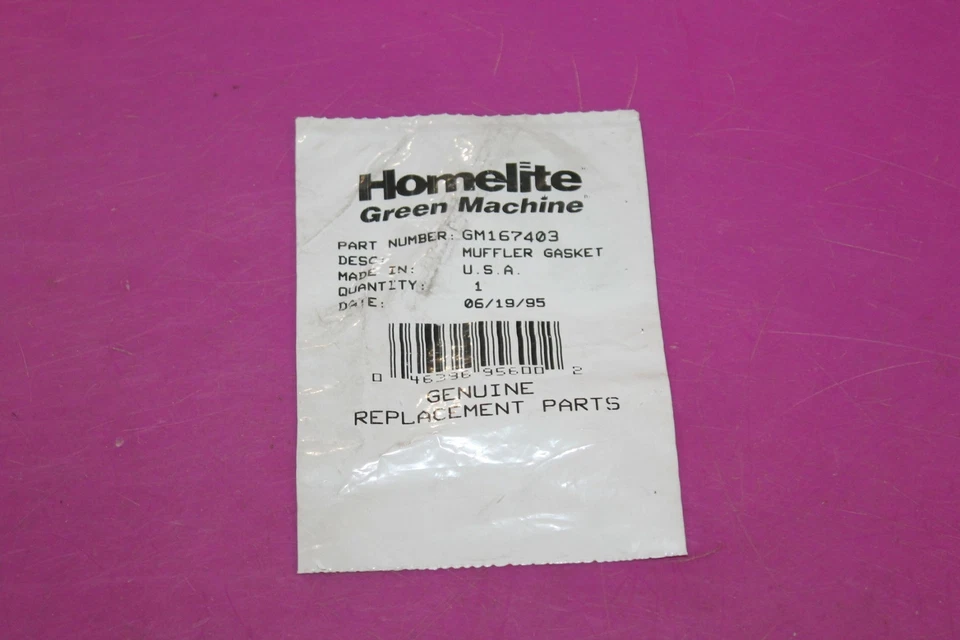NOS Homelite Green Machine Muffler Gasket. Part GM167403. - Image 1 of 1
