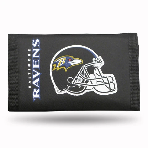 Baltimore Ravens Nylon Trifold Wallet Cover