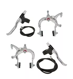 ALTALINE 1000A CHROME BICYCLE CRUISER/VINTAGE ROAD ALLOY BRAKES FRONT & REAR SET - Picture 1 of 1