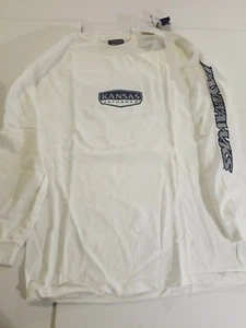 Vintage Kansas Jayhawks Long Sleeve Shirt 2001 Nos Salesman sample Size Large - Picture 1 of 12
