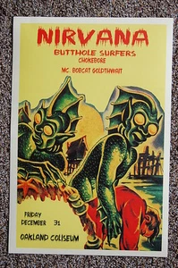 Nirvana Concert Tour Poster 1993 Oakland Coliseum--- - Foto 1 di 1
