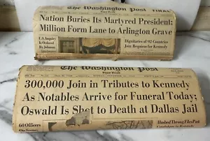 Vintage JFK Kennedy Laid To Rest New York Times Newspaper November 25 26 1963 - Picture 1 of 7