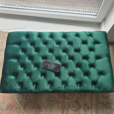Chesterfield Footstool Handmade Footrest Pets Sofa Seat Bench Window Seat - Image 1 of 4