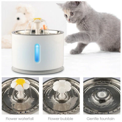 Pet Electric Water Fountain Auto Drinking Bowl Dog Cat Water Dispenser or Filter - Image 1 of 4