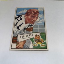 WA Dub Jones 1952 Cleveland Browns Signed 1952 Bowman  Card