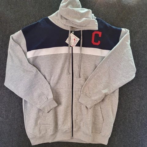 Cleveland Indians Full Zip Hoodie Sweatshirt Men’s Size 3XL MLB Guardians Cover