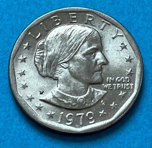1979 P Susan B Anthony Dollar Coin Wide Rim - Near Date - Circulated - SBA - Picture 1 of 4
