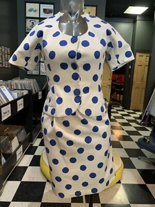 Vintage 80s Givenchy Polka Dot Skirt Suit - Picture 1 of 6