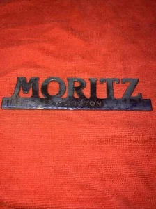 Vintage Moritz Arlington dealer Car Emblem Badge Metal Placard - Bild 1 von 2
