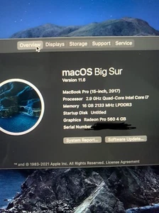 Apple MacBook Pro 15" (512GB SSD, Intel Core i7 Qaud Core , 2.9 GHz, 16GB)... - Picture 1 of 6