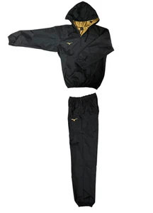 Mizuno Sauna suit Prize fighter specifications Black x Gold logo 2XL New - Picture 1 of 1