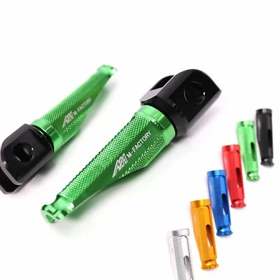 Clavijas delanteras Shinobi Green Racing para Kawasaki ZX-6R NINJA ZX-600 95-00 01 02 Foto 1 de 4