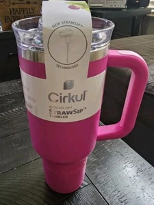 Cirkul 40oz StrawSip Double-Wall Insulated Stainless Steel Tumbler Bright Pink - Picture 1 of 1