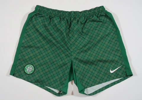 The Celtic Football Club Shorts Nike Plaid Green Athletic Drawstring Men Medium Cover