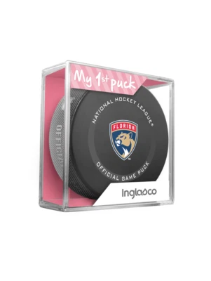 MI PRIMER DISCO para NIÑA RECIÉN NACIDA Florida Panthers Licenciado NHL Juego Puck 2021-2022 Foto 1 de 4