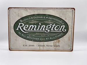 Blechschild Remington 20x30cm Nostalgie Retro Reklame Vintage Waffen Munition - Bild 1 von 1