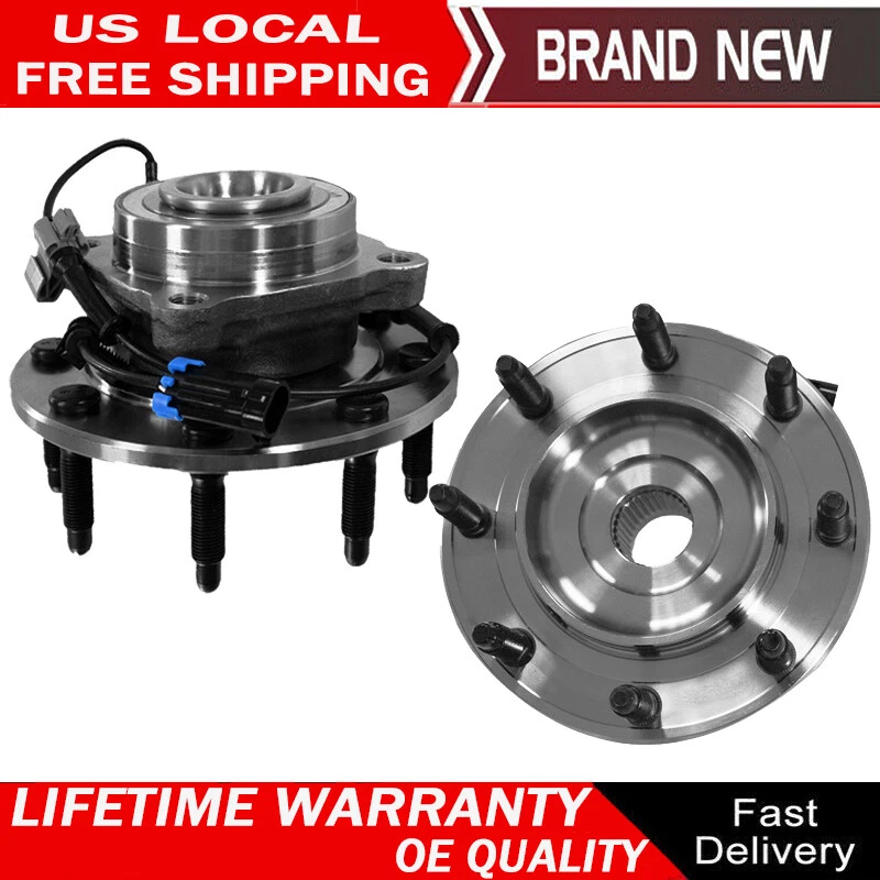 Par de bujes de cojinete de rueda delantera para Chevrolet Silverado 2500 3500 HD 2007 2008-2010 Foto 1 de 4