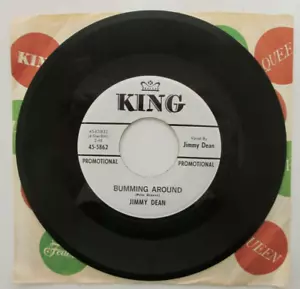 PROMO Jimmy Dean "Bumming Around / There Stands The Glass" 7" King 1964 Vinyl - Picture 1 of 2