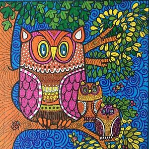 1969 Troubador Press Jigsaw Puzzle Midnight Owls COMPLETE-Artwork by Donna Sloan