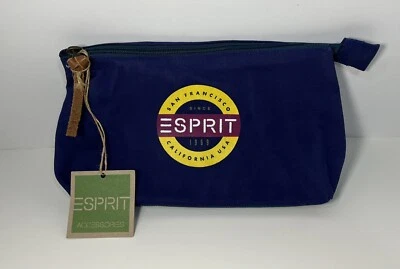 Bolso de Maquillaje ESPRIT Púrpura Lona Logotipo Estuche de Viaje Bolsa para Lápices NUEVO Foto 1 de 4