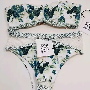 Nuevo Bikini Somedays Lovin Esmeralda Oasis Cintura Alta Verde Floral - Imagen 1 de 4