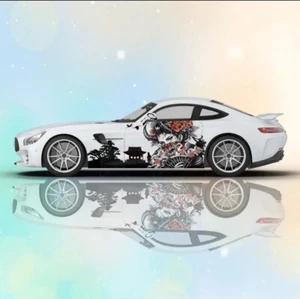 Custom Geisha Livery Racing Side Wrap; JDM Inspired Geisha Custom Decal Side - Picture 1 of 3