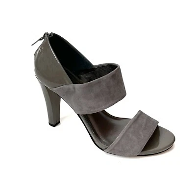 Talbots "Emmie" Grey Leather/Suede Open Toe Sandal Heels 9.5 - Image 1 of 4