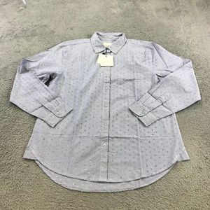 The Shirt by Rochelle Behrens Top Womens Large Button Up The Pia Shirt Stripe - Picture 1 of 11