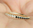 Lab Created Black Diamond 1Ct Round Cut Engagement Ring 14K Yellow Gold Plated