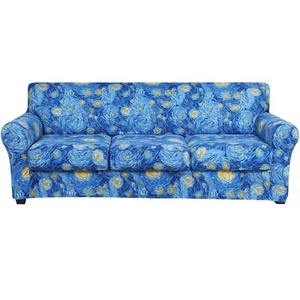 Printed elastic armchair cover, individual sofa cushion cover, home decor - Picture 1 of 22