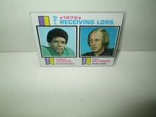 1972 NFL RECEIVING LEADERS Topps 1973 card #3 FRED BILETNIKOFF Harold Jackson Ex