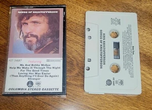 Kris Kristofferson Songs Of Kristofferson Cassette Tape - Imagen 1 de 3