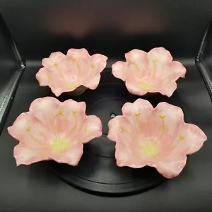 Set of 4 Pink "Lily" by Nanette Vacher Ambiance Collection 8" Bowls - Picture 1 of 15