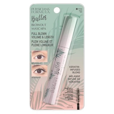 Physicians Formula Butter Blowout Mascara Black, Keratin Infused, Volumizing, - Image 1 of 4