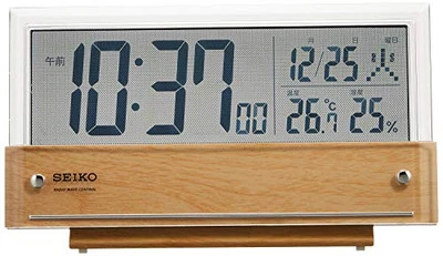 Seiko SQ782B Digital Alarm Clock with Temperature & Humidity Display - Japan - Image 1 of 4
