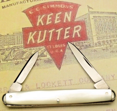 Navaja antigua KEEN KUTTER EC Simmons Senator manijas madreperla Foto 1 de 4