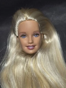 HEAD DOLL ONLY! BROWN BLUE EYES BARBIE FOR OOAK REPAINT DIORAMA PLAY Y2K - Picture 1 of 5