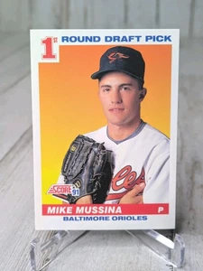 Mike Mussina 1991 Score #383 RC Baltimore Orioles HOF Baseball Rookie Card - Picture 1 of 2