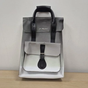 Dr Martens Grey White Blend Leather Large Backpack Rucksack Travel Bag - Picture 1 of 11