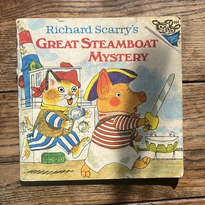 Richard Scarry's Great Steamboat Mystery*1975* Vintage Children's Book Foto 1 de 4
